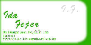 ida fejer business card